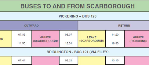 bus and train timetable