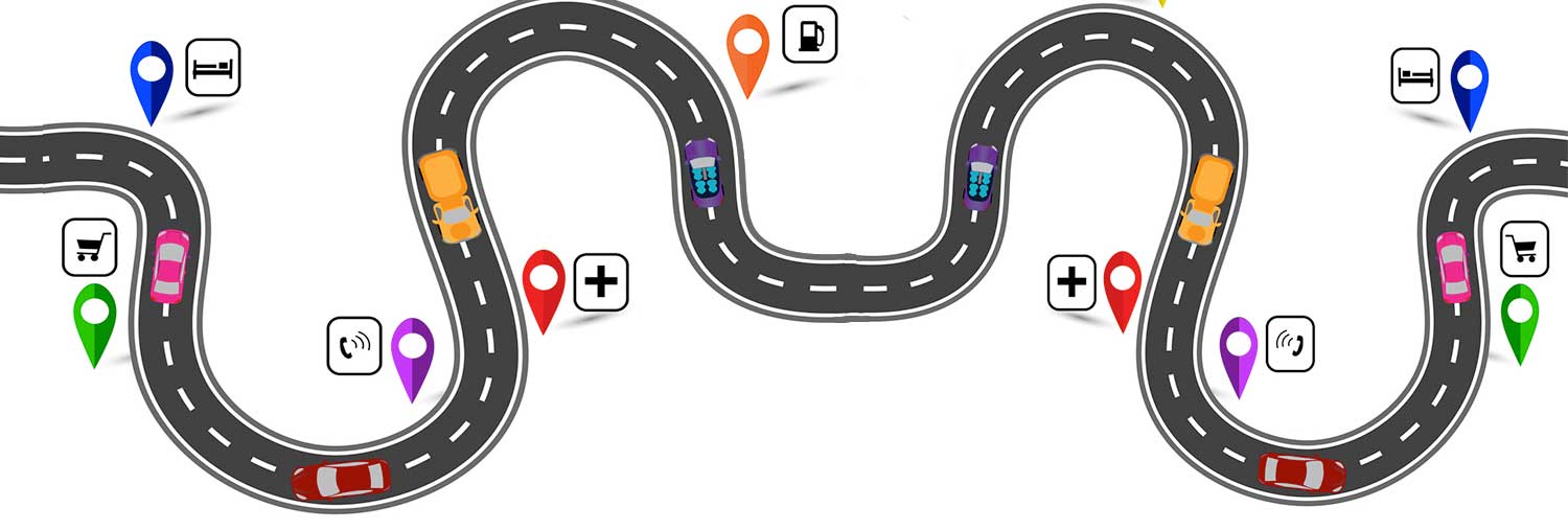 illustration of cars on a road