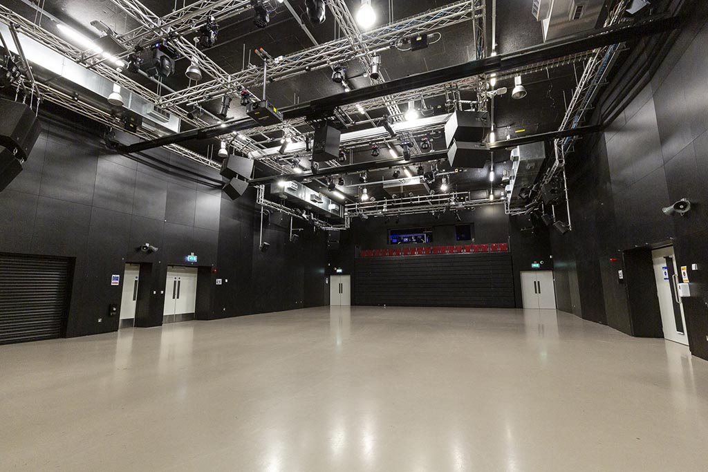 interior view of the square one hall